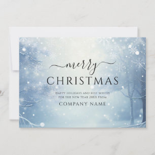 Winter Christmas Corporate Business Logo Holiday Card