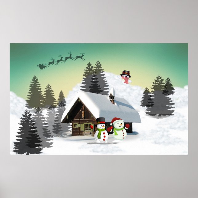 Winter Christmas Design Poster (Front)