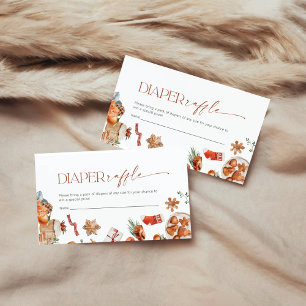 Winter Christmas Diapers Raffle Enclosure Card