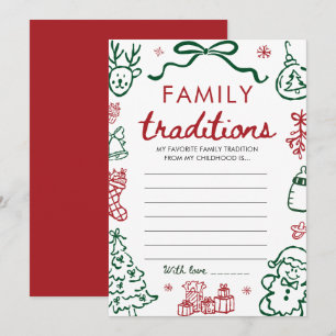 Winter Christmas Family Traditions Baby Shower Invitation