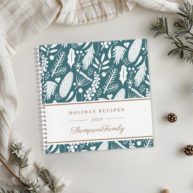 Winter Christmas Foliage Holiday Recipes Notebook (Creator Uploaded)