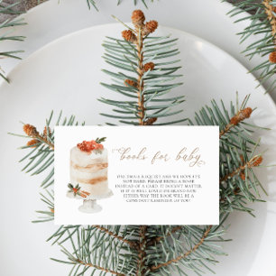 Winter Christmas Holiday Cake Books For Baby Enclosure Card