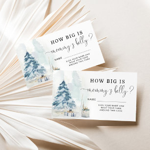 Winter christmas how big is mummy's belly enclosure card