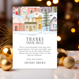 Winter Christmas It takes a Village Thank you Card