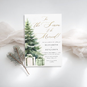 Winter Christmas Married Season Elegant Wedding Invitation