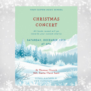Winter Christmas Music School Concert Template Poster