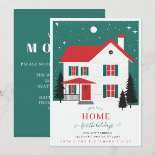 Winter Christmas New Home for Holidays Moving Holiday Card