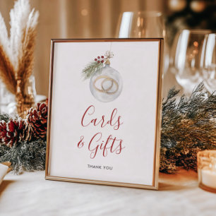 Winter Christmas Ornament Cards & Gifts Poster