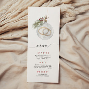 Winter Christmas Ornament Menu