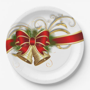Winter Christmas paper plates