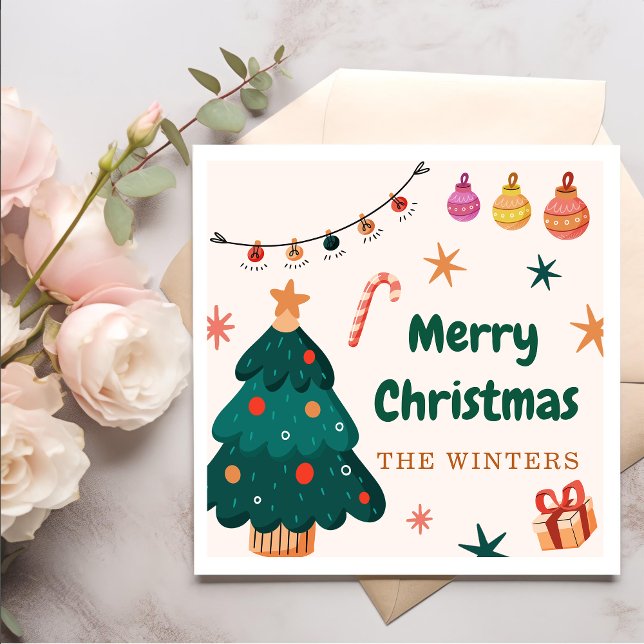 Winter Christmas Party Napkin (Creator Uploaded)