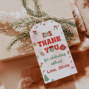 Winter Christmas Party Thank You Gift Tags