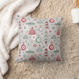 Winter Christmas pattern. Cushion