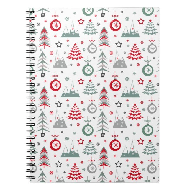 Winter Christmas pattern. Notebook (Front)