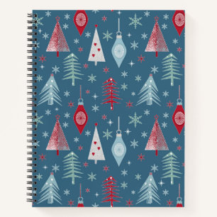 Winter Christmas pattern. Notebook