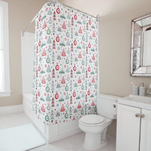 Winter Christmas pattern. Shower Curtain