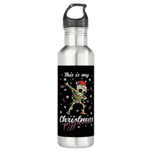 Winter Christmas Pyjama Skeleton 710 Ml Water Bottle