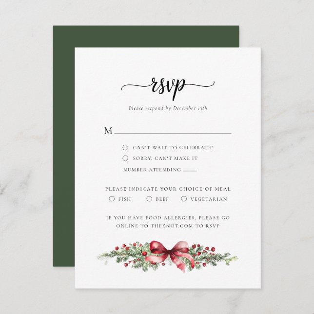 Winter Christmas RSVP Card (Front/Back)