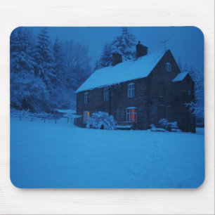 Winter, Christmas Scene Mouse Pad