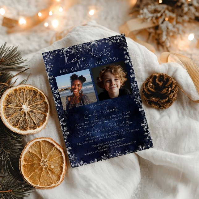 Winter Christmas These Kids  Rehearsal Dinner Invitation (Winter Christmas These Kids Rehearsal Dinner Invitation)