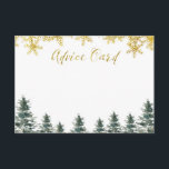 Winter Christmas Tree Baby Shower Advice Card<br><div class="desc">Winter Christmas Tree Baby Shower Advice Card</div>