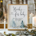Winter Christmas tree baby shower Books for baby Poster<br><div class="desc">Winter Christmas tree baby shower Books for baby Poster.
Matching items available.</div>