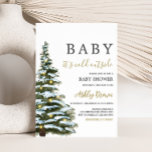 Winter Christmas Tree Baby Shower  Invitation<br><div class="desc">Welcome your little one with our heartwarming Baby It's Cold Outside Baby Shower Invitation Printable. Personalise to share the joy with your loved ones!

BS563</div>
