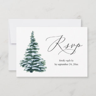 Winter Christmas Tree Greenery with Meal RSVP