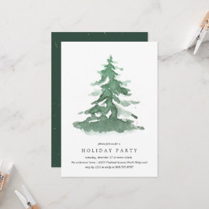 Winter Christmas Tree Holiday Party Invitation