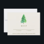 Winter Christmas tree Kindly reply wedding beige Invitation<br><div class="desc">Winter Christmas tree Kindly reply wedding beige</div>