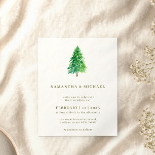 Winter Christmas Tree Simple Elegant budget Flyer