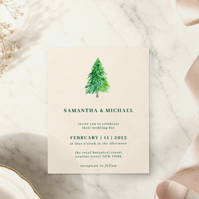 Winter Christmas Tree | Simple Elegant Wedding Flyer (Creator Uploaded)