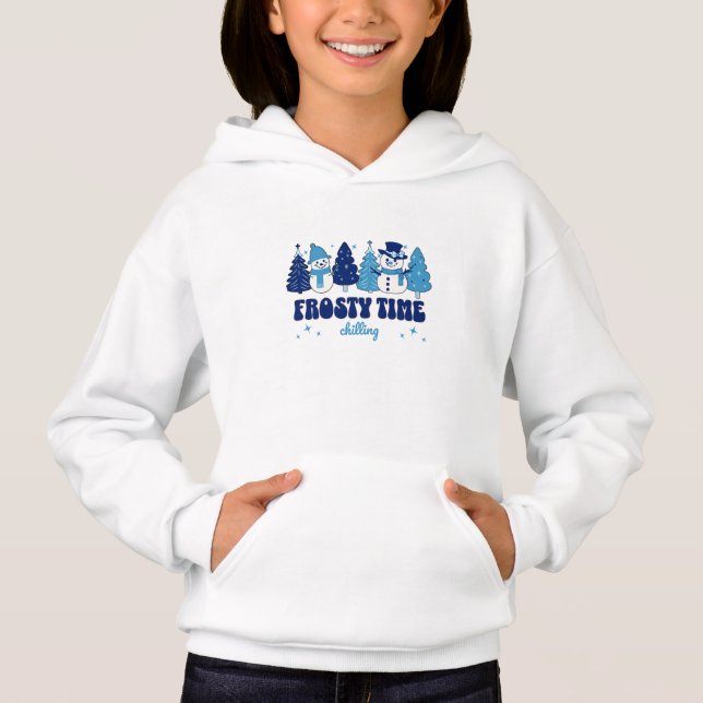Winter Christmas Trees and Snowmen Frosty Time (Front)