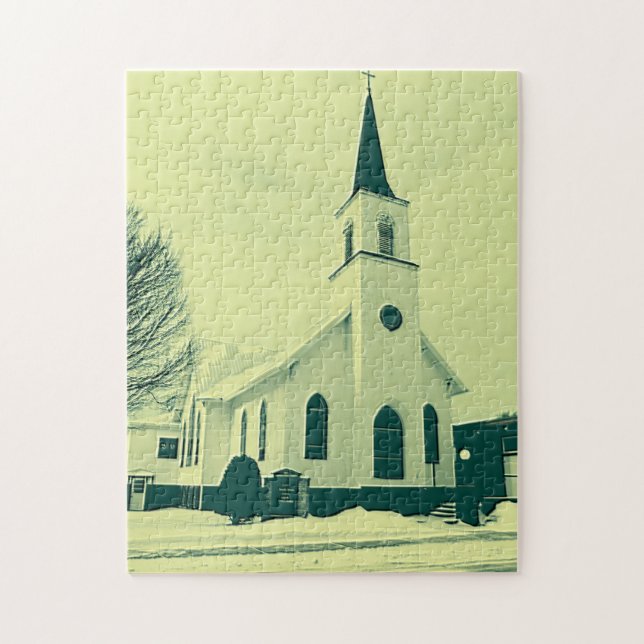 Winter Church  Jigsaw Puzzle (Vertical)