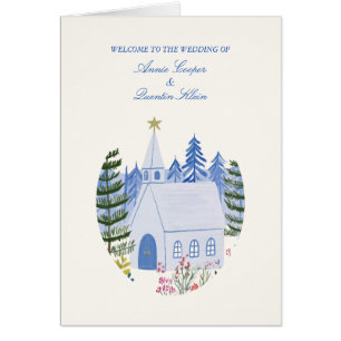 Winter Church Wedding Ceremony Program