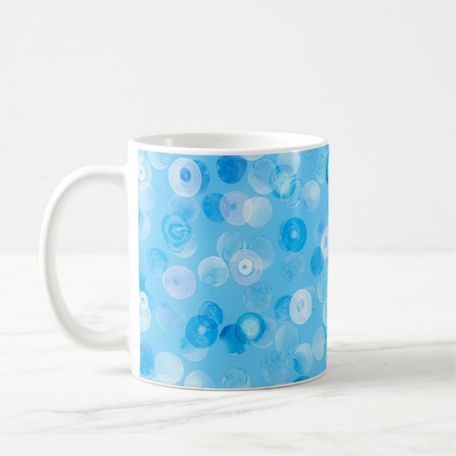 Winter Circles: Abstract Polka Dots. Coffee Mug (Left)