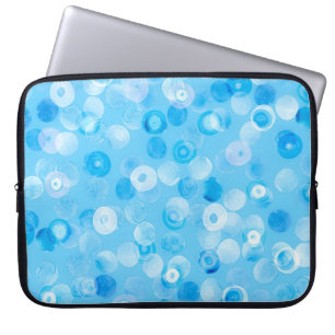 Winter Circles: Abstract Polka Dots. Laptop Sleeve