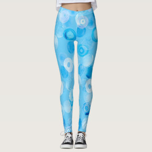 Winter Circles: Abstract Polka Dots. Leggings