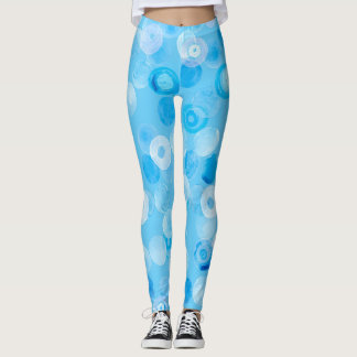 Winter Circles: Abstract Polka Dots. Leggings