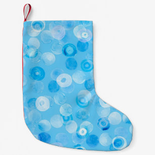 Winter Circles: Abstract Polka Dots. Small Christmas Stocking