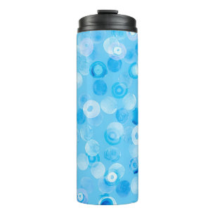 Winter Circles: Abstract Polka Dots. Thermal Tumbler