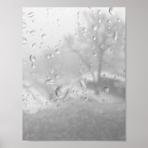 winter city window poster