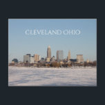 Winter Cleveland Skyline Postcard<br><div class="desc">Iconic frozen lake view of Cleveland,  with classic winter skyline views on postcard.</div>