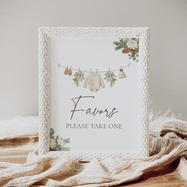Winter Clothesline Baby Shower Favours Sign (Creator Uploaded)