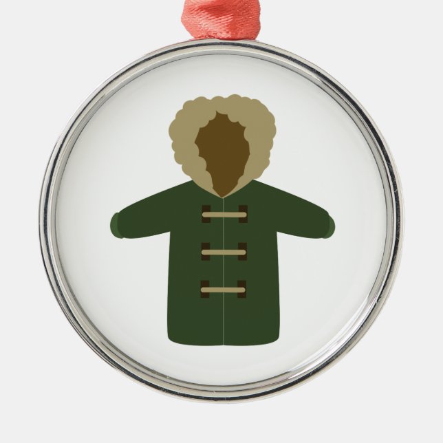 Winter Coat Metal Tree Decoration (Front)