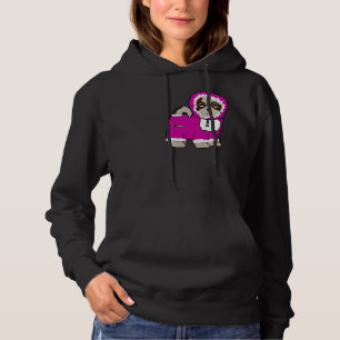 Winter Coat Shih Tzu Maltese (Pink) Hoodie
