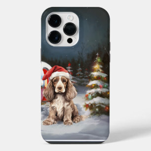 Winter Cocker Spaniel Caravan Christmas Adventure iPhone 14 Pro Max Case