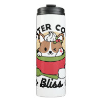 Winter Cocoa Bliss - Cute Dog in Mug Design
