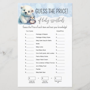 Winter Cold Outside Baby Shower Guessing Game