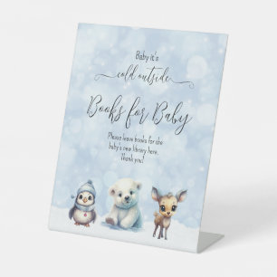 Winter Cold Outside Baby Shower Table Sign